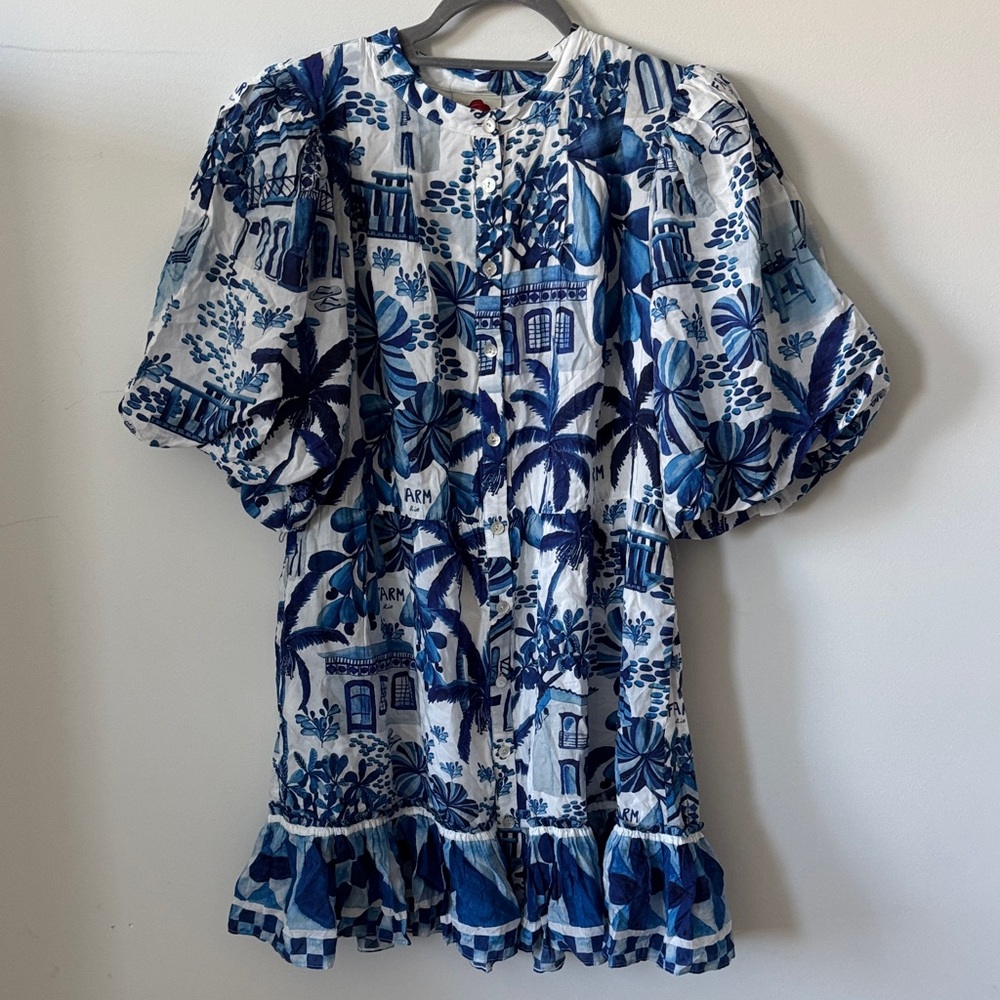 Farm Rio Sweet Rio Mini Dress Size M - Picture 2 of 13